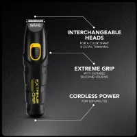 Wahl 7in1 Multigroomer Trimmer Kit, Extreme Grip with Washable Heads, Attachments 9893-417