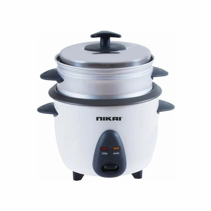 Nikai Rice Cooker 1L Keep Warm Function Teflon Coated Inner Pot 400w NR701A Aluminum Steamer Detachable Power Cord Indicator Lights
