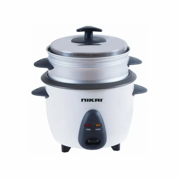 Nikai Rice Cooker 1L Keep Warm Function Teflon Coated Inner Pot 400w NR701A Aluminum Steamer Detachable Power Cord Indicator Lights