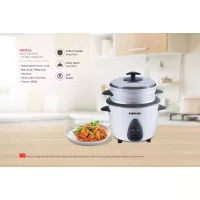 Nikai Rice Cooker 1L Keep Warm Function Teflon Coated Inner Pot 400w NR701A Aluminum Steamer Detachable Power Cord Indicator Lights