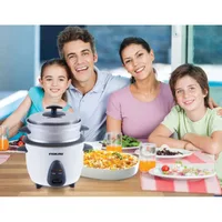 Nikai Rice Cooker 1L Keep Warm Function Teflon Coated Inner Pot 400w NR701A Aluminum Steamer Detachable Power Cord Indicator Lights