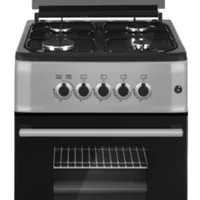 Hisense Freestanding Cooker 60x60cm, 3 Gas + 1 Electric Burner, Electric Oven, Glass Lid, Silver HF631GEES