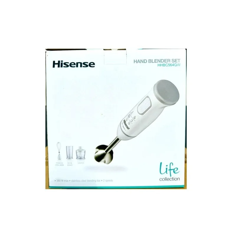 Hisense Hand Blender & Chopper Set with Mixing Bowl, 560W HHBC564QW