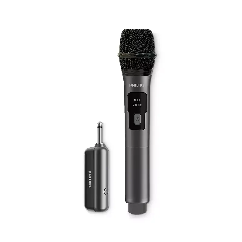 Philips Wireless Dynamic Microphone 2.4Ghz, Rechargeable Receiver, Vocal Sensitivity Control DLM3401SP/00