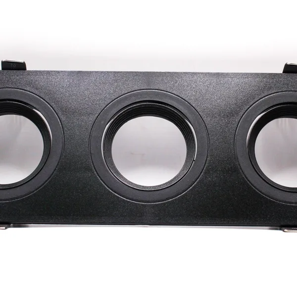 Tronic Three Way Black Rectangular Recessed Holder