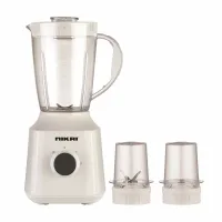 Nikai Blender 1.5l with Dry and Wet 2 Grinders 300w NB1900NA1 3 Plastic Jars 1 Cofee Grinder & 1 Meat Mincer 2 Speed With Pulse