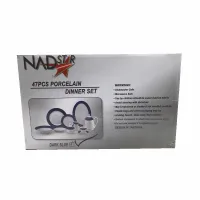 Nadstar Dinner Set 47pcs Porcelain Dark Red RSPD002