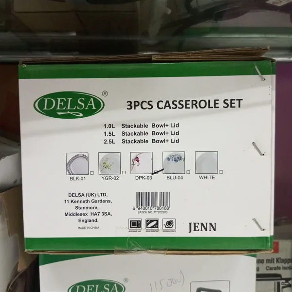 Delsa 3pcs Casserole Set Jenn