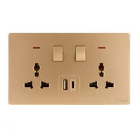 Tronic Universal Switch Socket Twin with USB + Type C