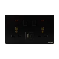 Tronic Universal Switch Socket Twin with USB + Type C