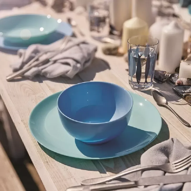 Luminarc Diwali Dinner Plate 25cm Light Turquoise (Pack of 6pcs)