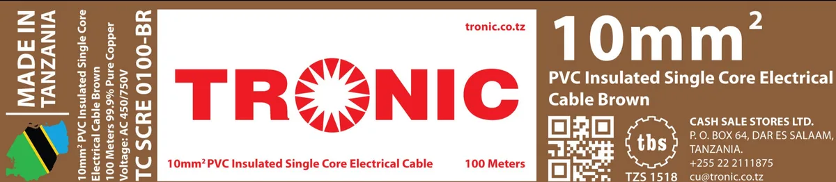 Tronic 10mm Single Core Cable