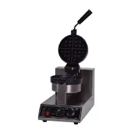 Commercial Electric Rotating Single-Plate Waffle Baker, 1.2kW Professional 18.3cm Round Waffle Maker, Industrial Heavy-Duty Belgian Waffle Machine WG-HF-1Z (Bevel)