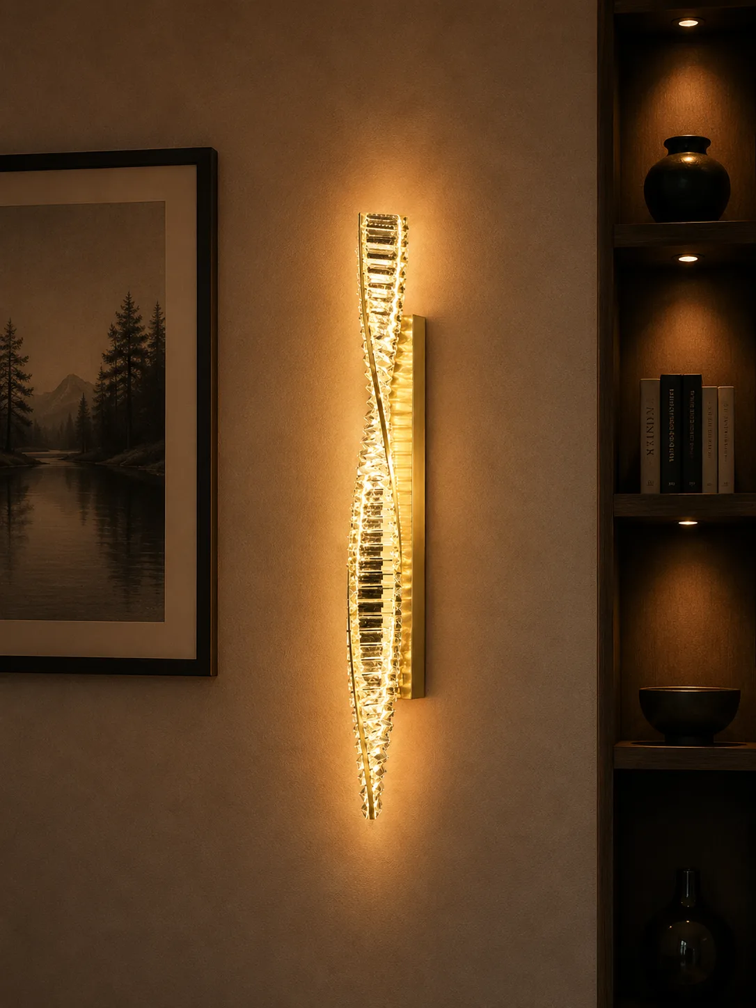 Tronic Twisted Crystal LED Wall Light