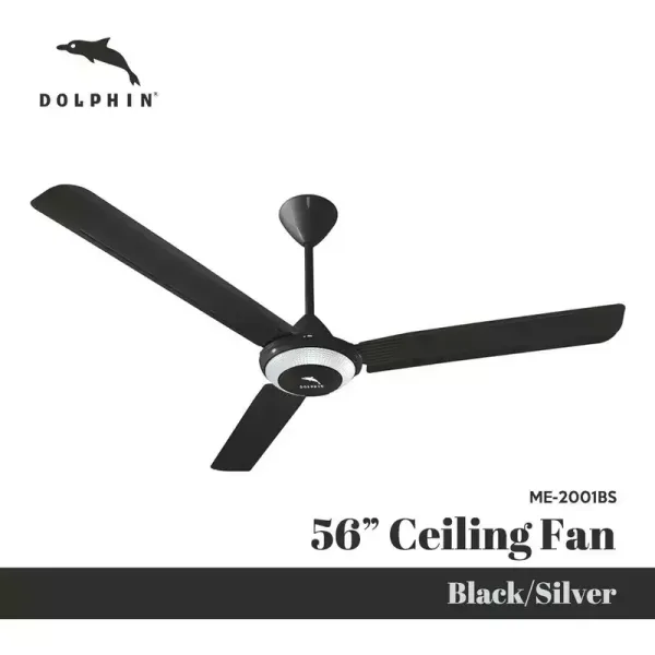 Dolphin Ceiling Fan 56'' 3 Blades ME-2001BG