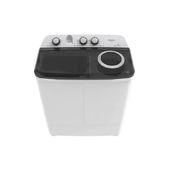 Hisense Washing Machine 6kg Manual, Twin Tub, Rust Proof, Plastic Body, Low Noise, White WSXL601
