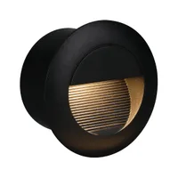 Tronic LED Step Light - Round Black Grille 3W, IP54 Rated