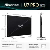 Hisense ULED Smart 4K Mini-LED TV, 100″, 100U7Q Pro