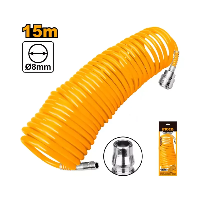 Ingco Air Hose 15m 5x8mm with PU Material, America Coupler AH1151