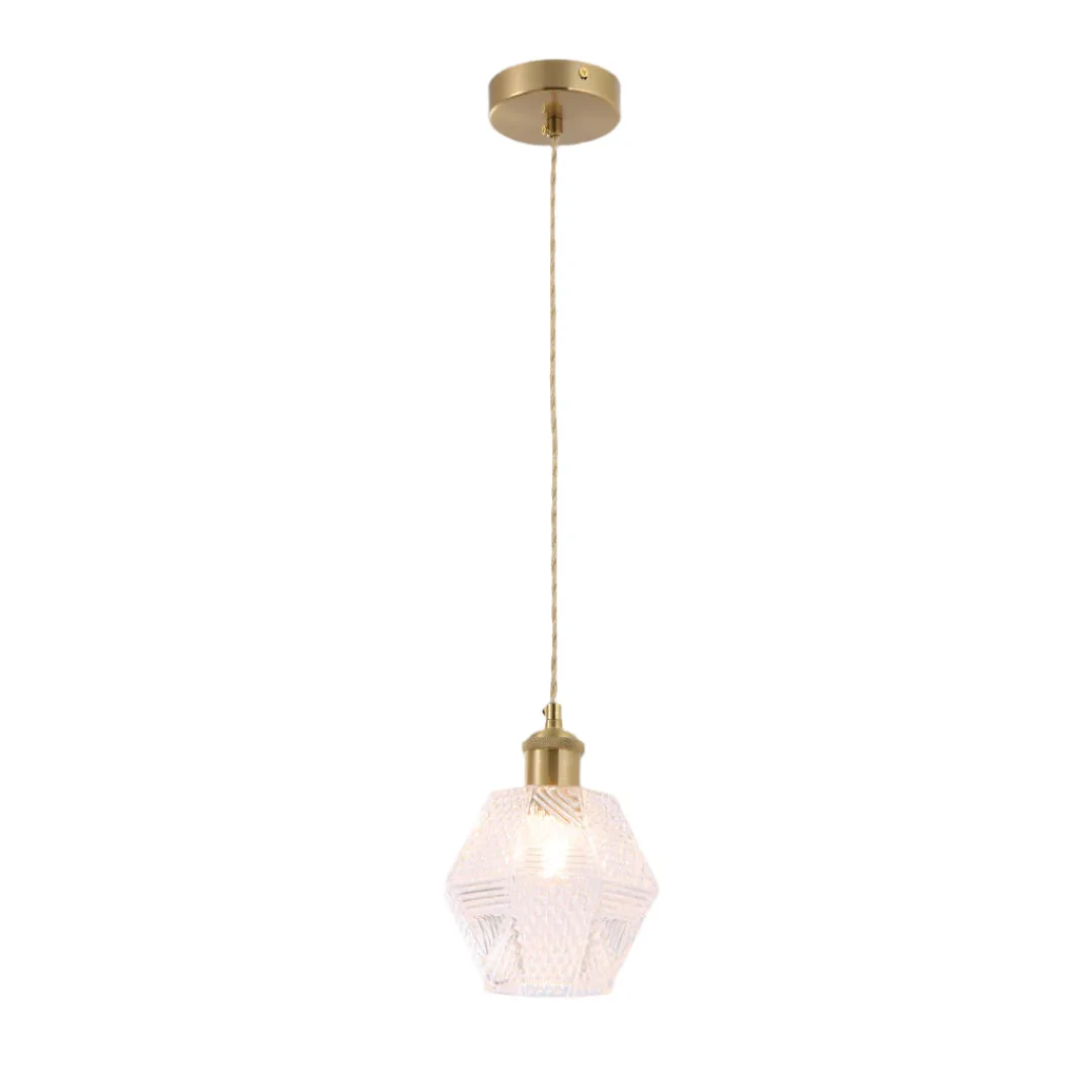 Tronic Diamond-Cut Glass Pendant Light 1*E27