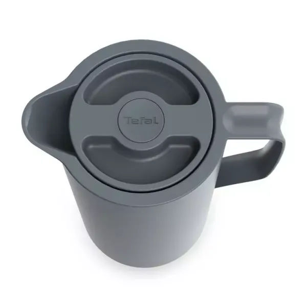 Tefal Motiva Jug Carafe Grey 1L Vacuum Flask Thermos Screw Lid Heat Retention N4170110