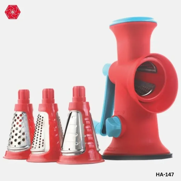 Apex 6 in 1 Vegetable Cutter with Steel Signature Rotary Grater Blade Vegetable & Fruit Grater