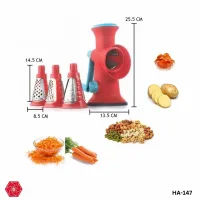 Apex 6 in 1 Vegetable Cutter with Steel Signature Rotary Grater Blade Vegetable & Fruit Grater