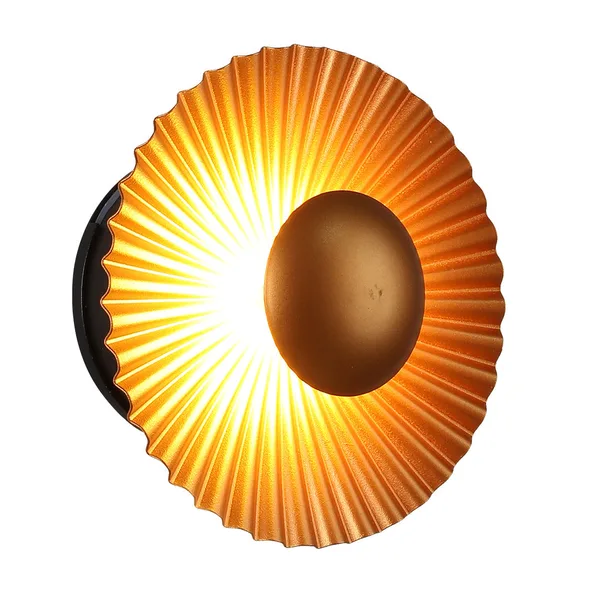Tronic Golden Sunburst LED Wall Light - 5W, IP54, Ø150mm