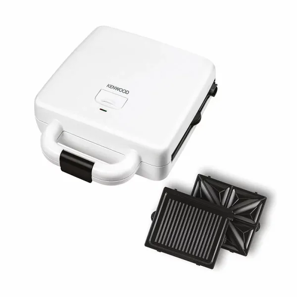 Kenwood Sandwich Toaster 4 Slice 2 in 1 Grill and Sandwich 1300w Smp94.A0wh - Non Stick Grill Plate Temperature Light Indicator Multifunctional