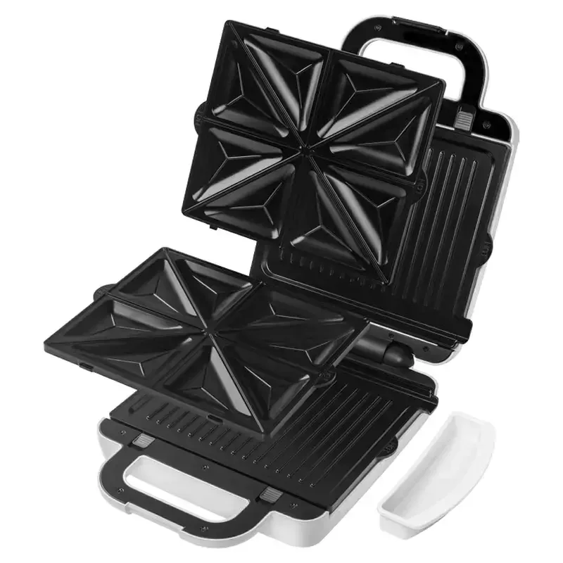 Kenwood Sandwich Toaster 4 Slice 2 in 1 Grill and Sandwich 1300w Smp94.A0wh - Non Stick Grill Plate Temperature Light Indicator Multifunctional