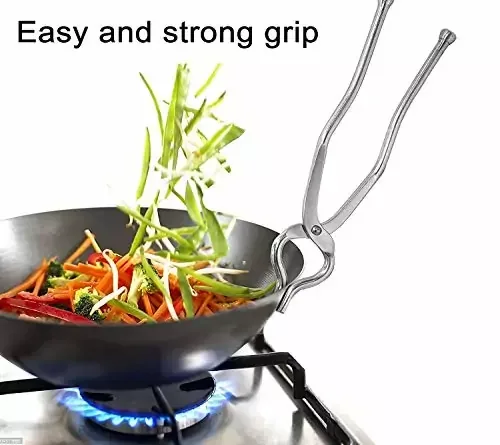Nadstar Aluminum Pincer Sansi, Pakkad, Sandasi, chimta, Tongs, Utensil Holder with Handle Smart Kitchen Tool 284