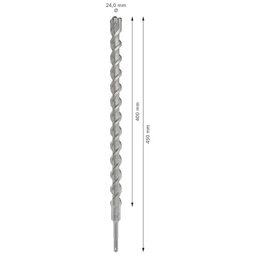 Bosch 5X SDS Plus Masonry Drill Bit 24 mm 450 mm Pack of 1, Grey, 2608836648 (Pack of 3PCS) 3 Bosch 5X SDS Plus Masonry Drill Bit 24 mm 450 mm Pack of 1, Grey, 2608836648 (Pack of 3PCS)