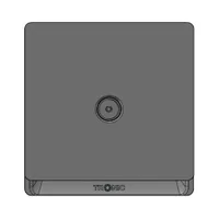 Tronic Grey TV Socket - Screwless Design with Modern Finish