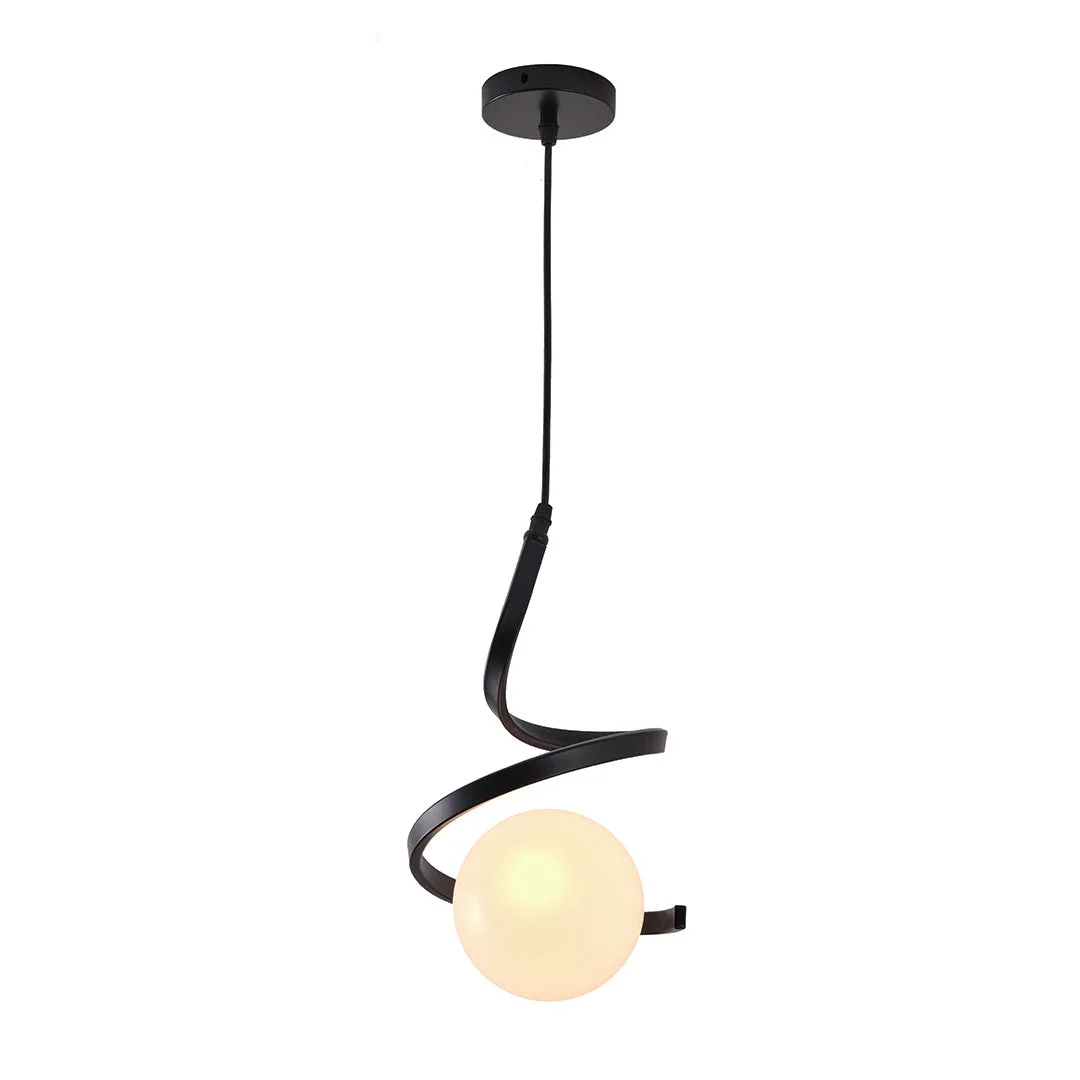 Tronic Sculpted Curve Pendant - Black & White