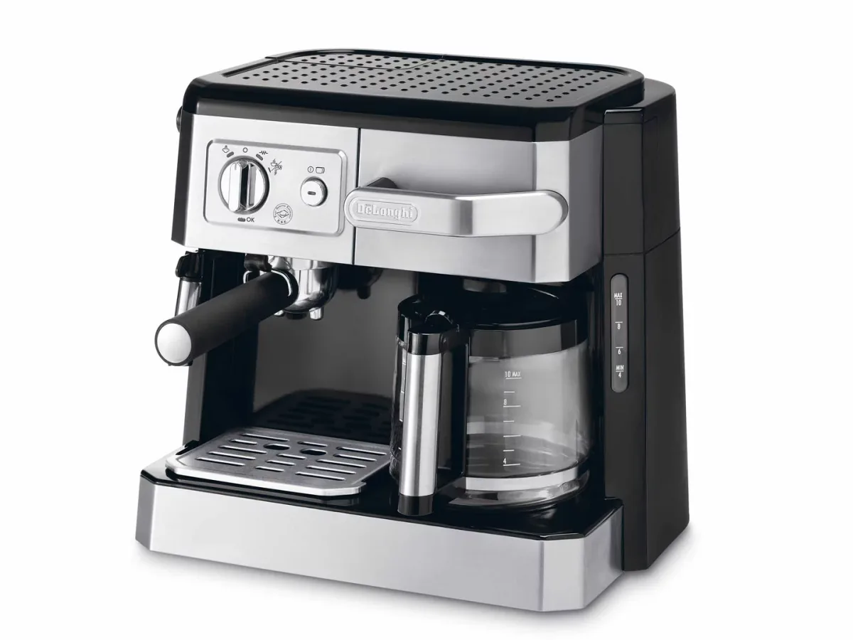 Delonghi Combi Coffee Maker 1750W, Espresso & Filter Coffee, Cappuccino System BCO420