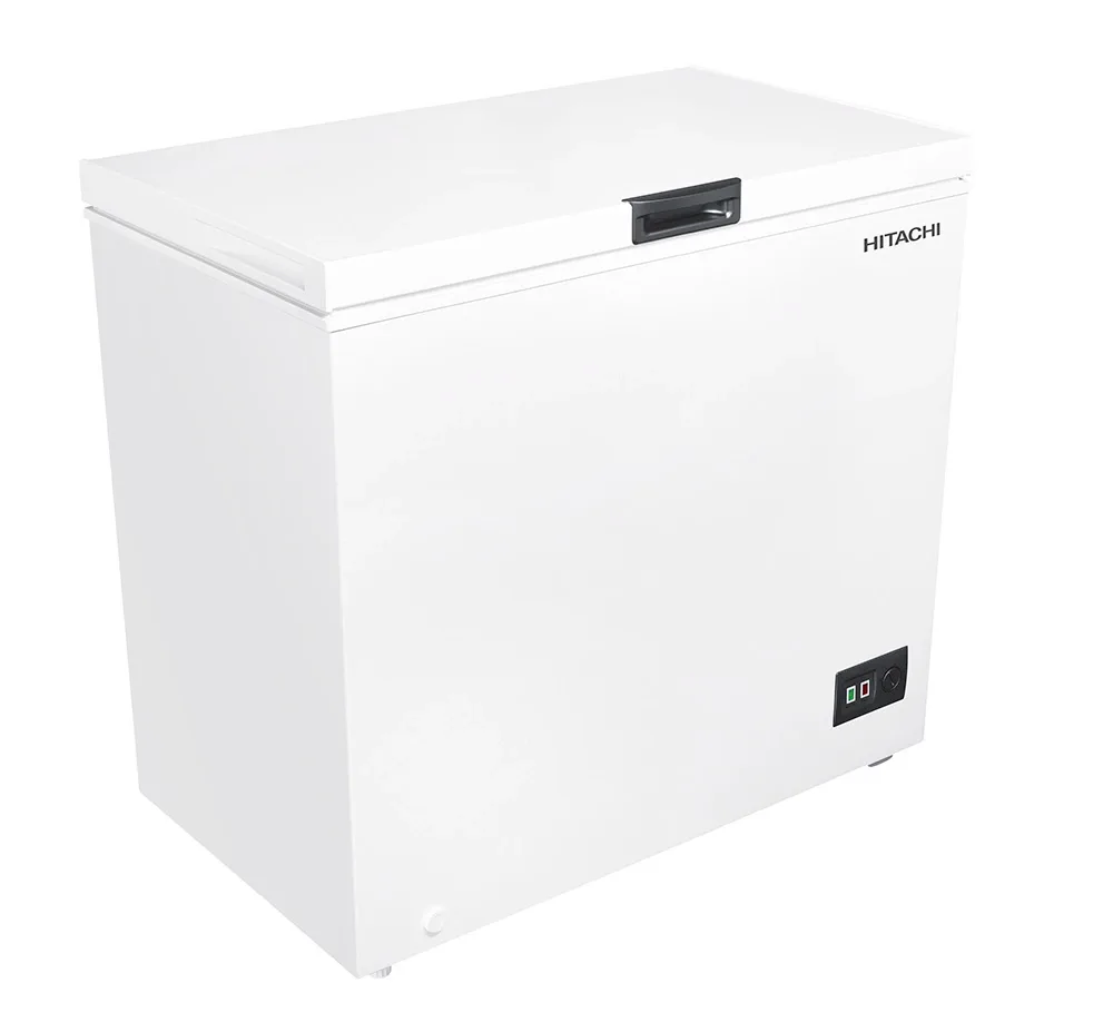 Hitachi Chest Freezer 200L Freezer That Fits Your Home, Simply Design With Handle, Mechanical Thermostat Cover, Convenient Hanging Basket, Power Failure Safety HRCS9200MNWGF