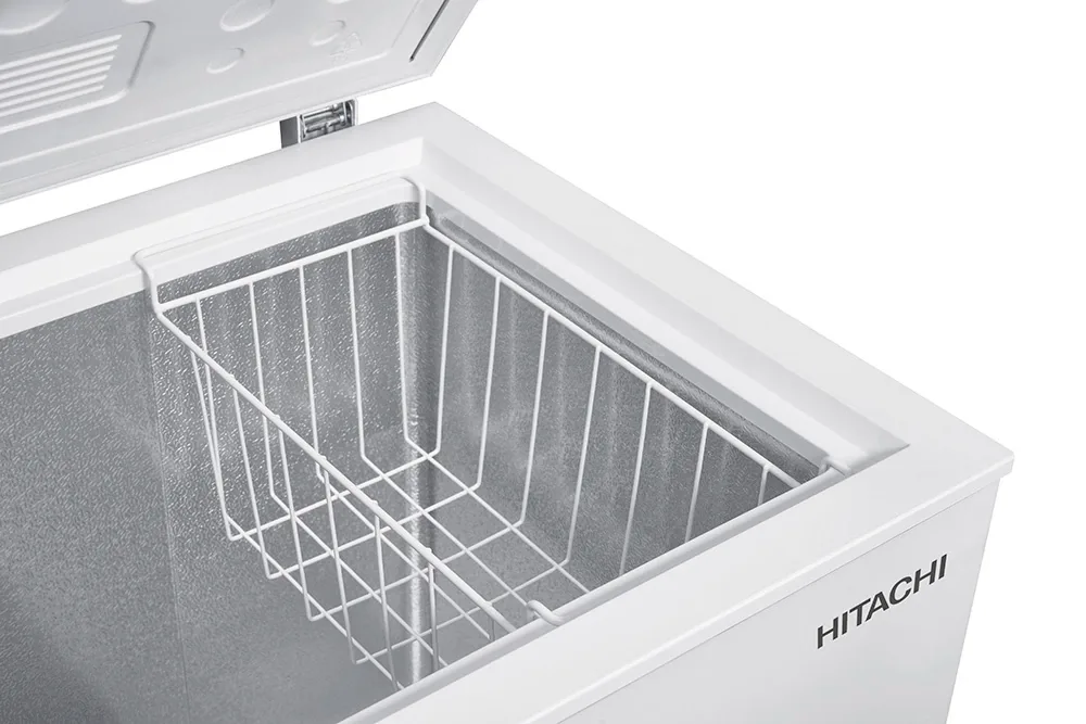 Hitachi Chest Freezer 200L Freezer That Fits Your Home, Simply Design With Handle, Mechanical Thermostat Cover, Convenient Hanging Basket, Power Failure Safety HRCS9200MNWGF