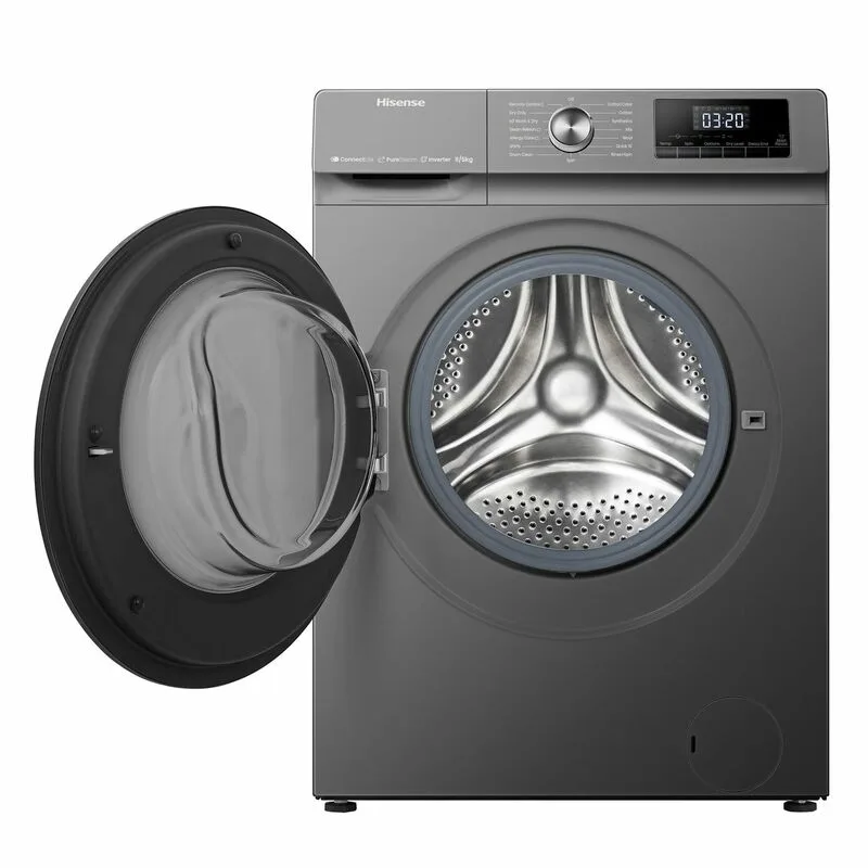 Hisense Washing Machine 8kg & Dryer 5kg Smart WI-FI Connectlife App Inverter Jet Titanium Grey WD3Q8043BT