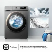 Hisense Washing Machine 8kg & Dryer 5kg Smart WI-FI Connectlife App Inverter Jet Titanium Grey WD3Q8043BT