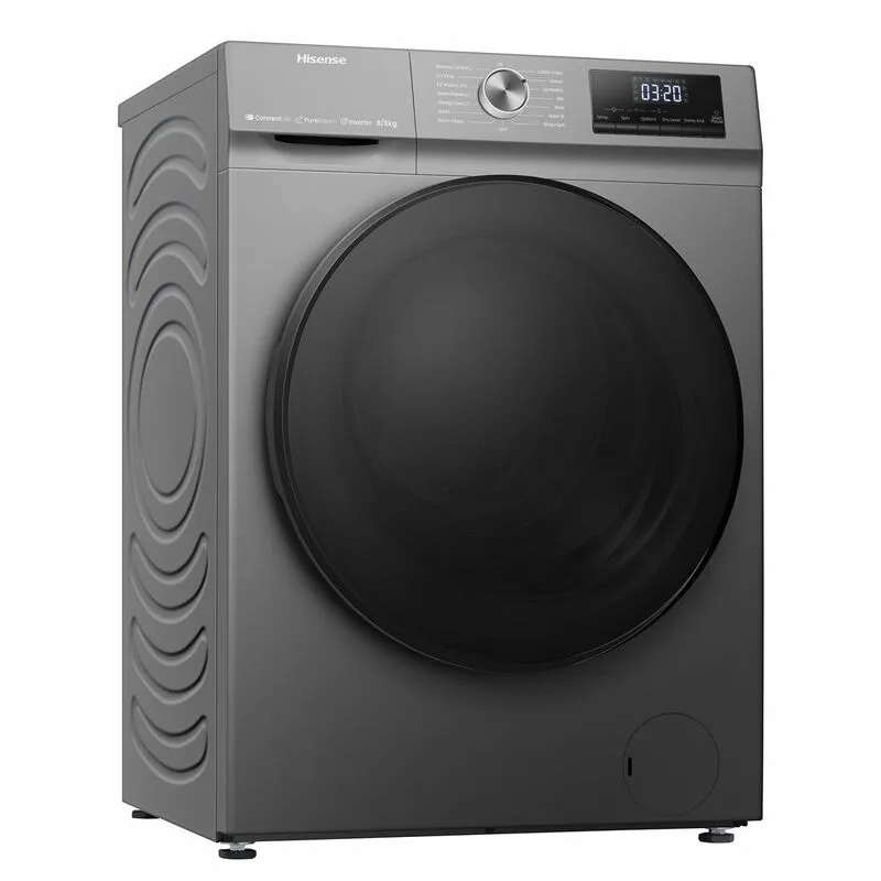 Hisense Washing Machine 8kg & Dryer 5kg Smart WI-FI Connectlife App Inverter Jet Titanium Grey WD3Q8043BT