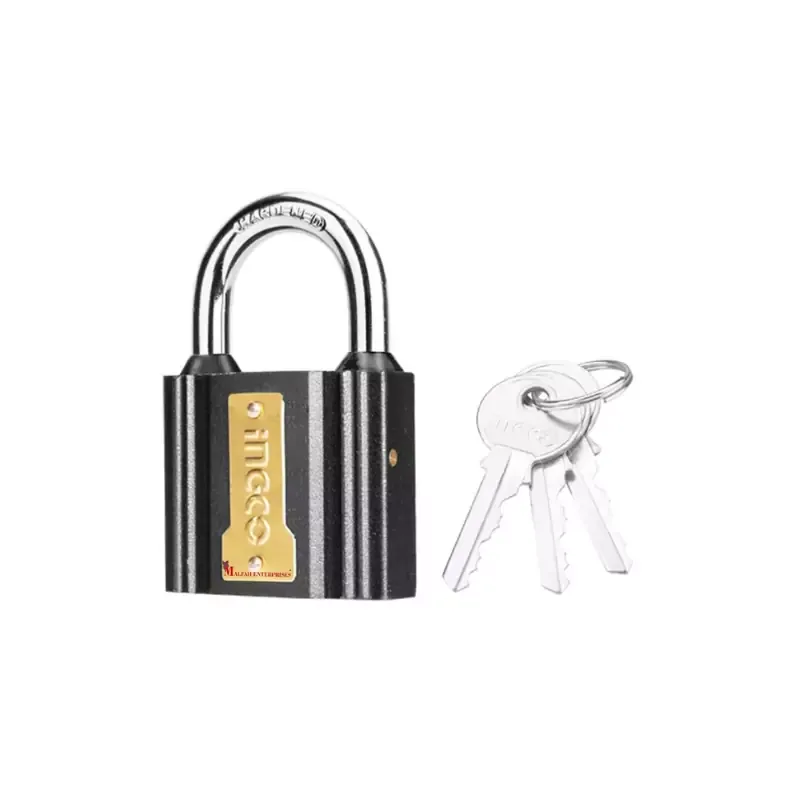 Ingco Iron Padlock 50mm Brass Lock Cylinder with 3pcs Iron Keys DIPL0501