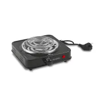 Decakila Coil Plate Single 1000W One Burner Plate 5 Heat Setting Stainless Burner Cap Light Indicator - Auto-Thermostat Control KECC001B
