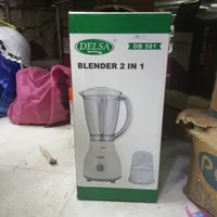 Delsa Blender 2 in 1 DB 501 – 1500ml Glass Jar, 1pc Dry Mill, 2 Speed with Pulse, 350W