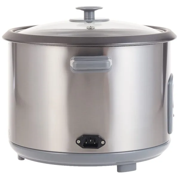 Kenwood 2-in-1 Rice Cooker 1.8L 10-Cups Rice with Food Steamer Basket Non-Stick Cooking Pot Temepered Glass Lid Warm/Cook Lights Spatula Holder Detachable Cord RCM45.000SS