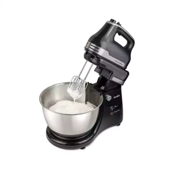 Decakila Kitchen Machine 5.0l Steel Bowl 7 Speed with Turbo Function 600w Kemx013b liftable head mixer transparent splash guard with easy fill window die casting aluminium