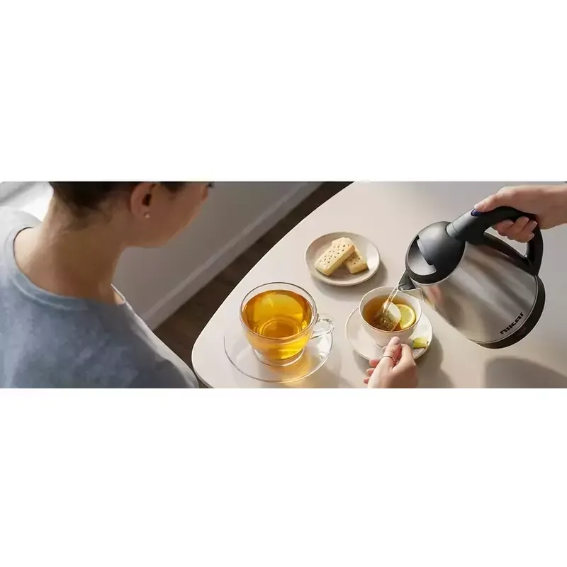 Nikai Kettle 1.7L, 1800W, Cordless, Stainless Steel Body with Water Gauge Automatic Shut-Off, Silver NK320AE