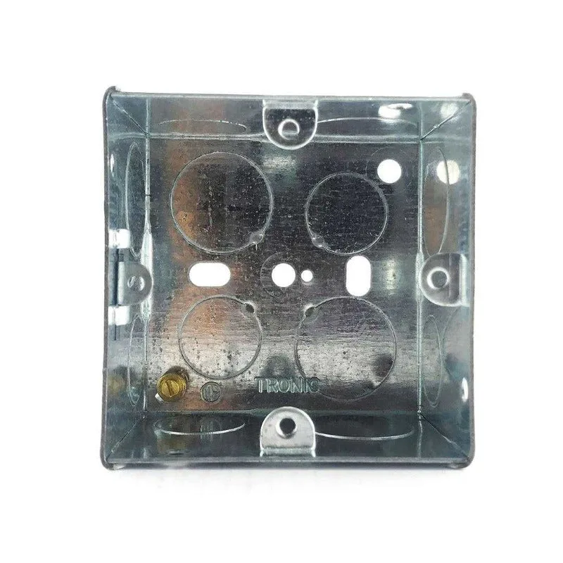 Tronic Single Deep Galvanised Iron Switch Box