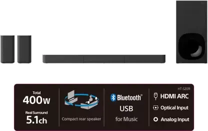 Sony Soundbar 400W Dolby Digital Bluetooth HT-S20R