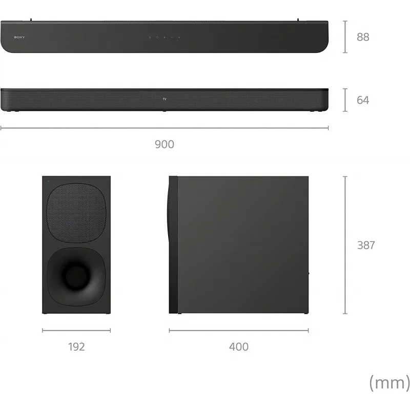Sony Home Cinema Soundbar System 2.1ch 330W with Wireless Subwoofer HT-S 400