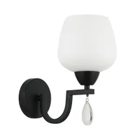 Tronic Decorative Wall Lamp - Black & White, E27 Base, Iron & Glass Build
